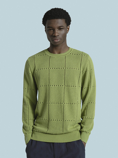 Свитер CROCHET CREWNECK (размер M, цвет Зеленый)