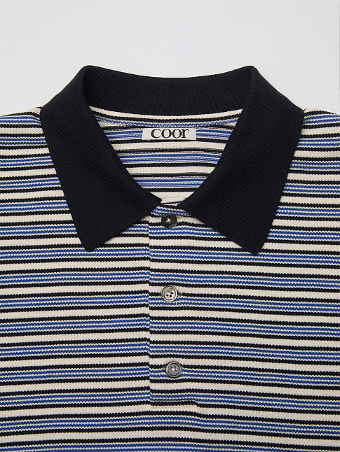 Поло MULTI-PIN STRIPE (размер M, цвет Голубой)