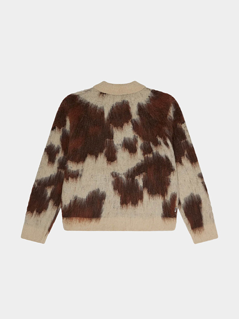 Свитер COW PATTERN ZIP (размер L, цвет Разноцветный)
