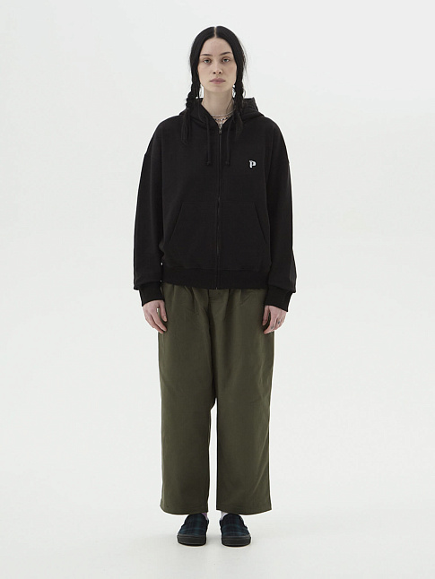 Худи на молнии P LOGO LW (размер L, цвет Черный)