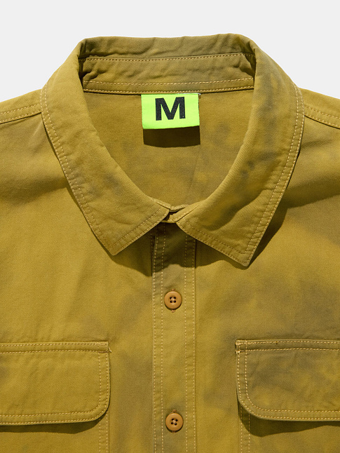 Рубашка DYED LONG SLEEVE WORKER (размер L, цвет Коричневый)