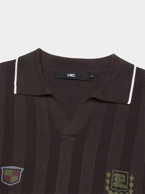 Поло MESH KNIT POLO (размер S, цвет Коричневый)